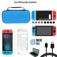 Game Accessories Set For Nintend Switch Travel Carrying Bag Joycon Protective Cover Charging Dock Screen Protector Case Card Box