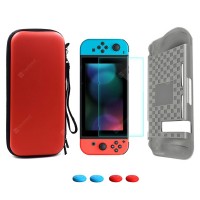 Storage Bag Tempered Glass Screen Protector + Silicone Case for Nintendo Switch