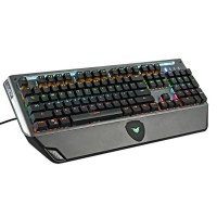 Colorful True Mechanical Touch Keyboard USB Wired Metal Panel Gaming Keyboard 26 Keys without Punch