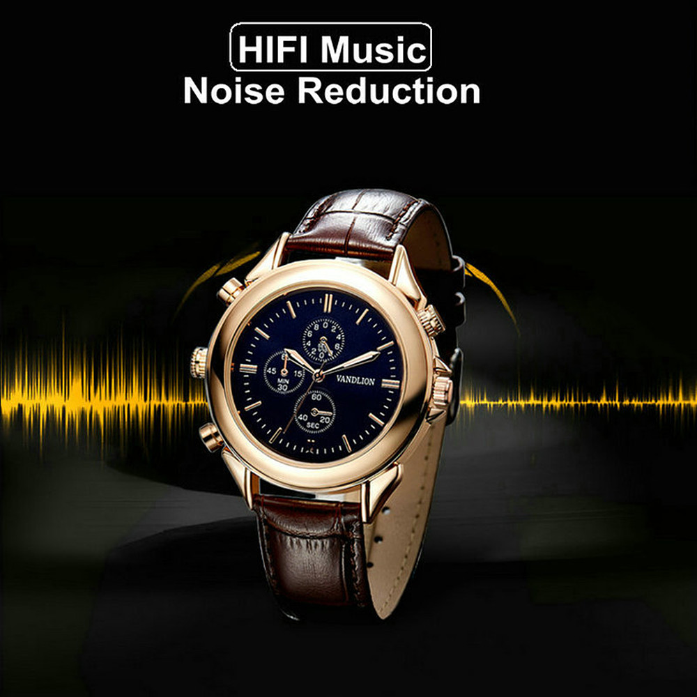 Watch Rechargeable MP3 Player Mini Digital Speech Recorder- Gold 1+8GB Watch Rechargeable MP3 Player Mini Digital Speech Recorder- Gold 1+8GB