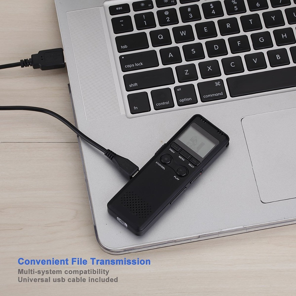 Portable Voice Activation Recording Hd Hifi Recorder MP3 Noise Reduction- Black 1+8GB Portable Voice Activation Recording Hd Hifi Recorder MP3 Noise Reduction- Black 1+8GB