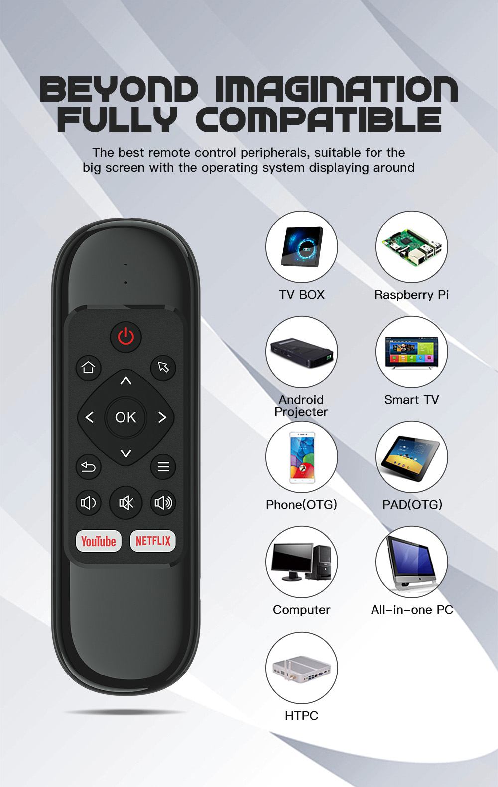 Wechip H6 Smart Air Mouse - Black Wechip H6 Smart Air Mouse - Black