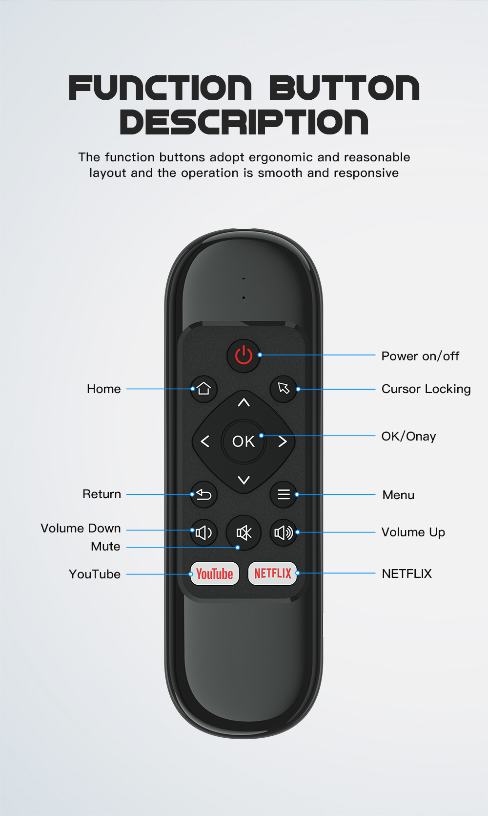 Wechip H6 Smart Air Mouse - Black Wechip H6 Smart Air Mouse - Black