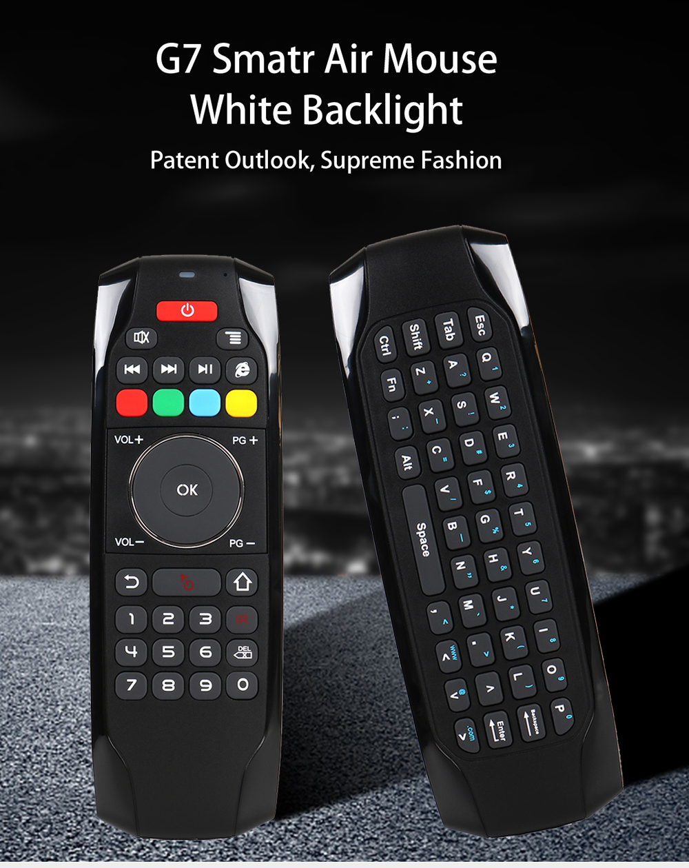 G7 Wireless Fly Mouse Keyboard Remote Control Integration- Black G7 Wireless Fly Mouse Keyboard Remote Control Integration- Black