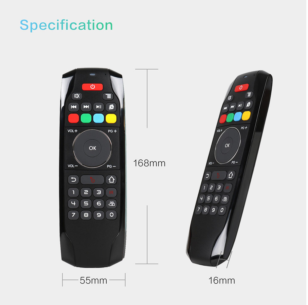 G7 Wireless Fly Mouse Keyboard Remote Control Integration- Black G7 Wireless Fly Mouse Keyboard Remote Control Integration- Black