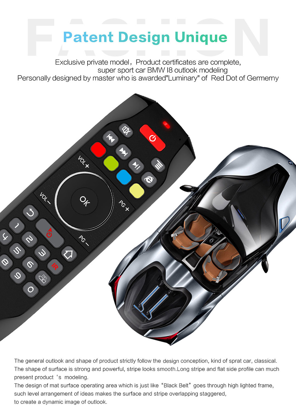 G7 Infrared + 2.4GHz Wireless Air Mouse- Black Without backlight G7 Infrared + 2.4GHz Wireless Air Mouse- Black Without backlight
