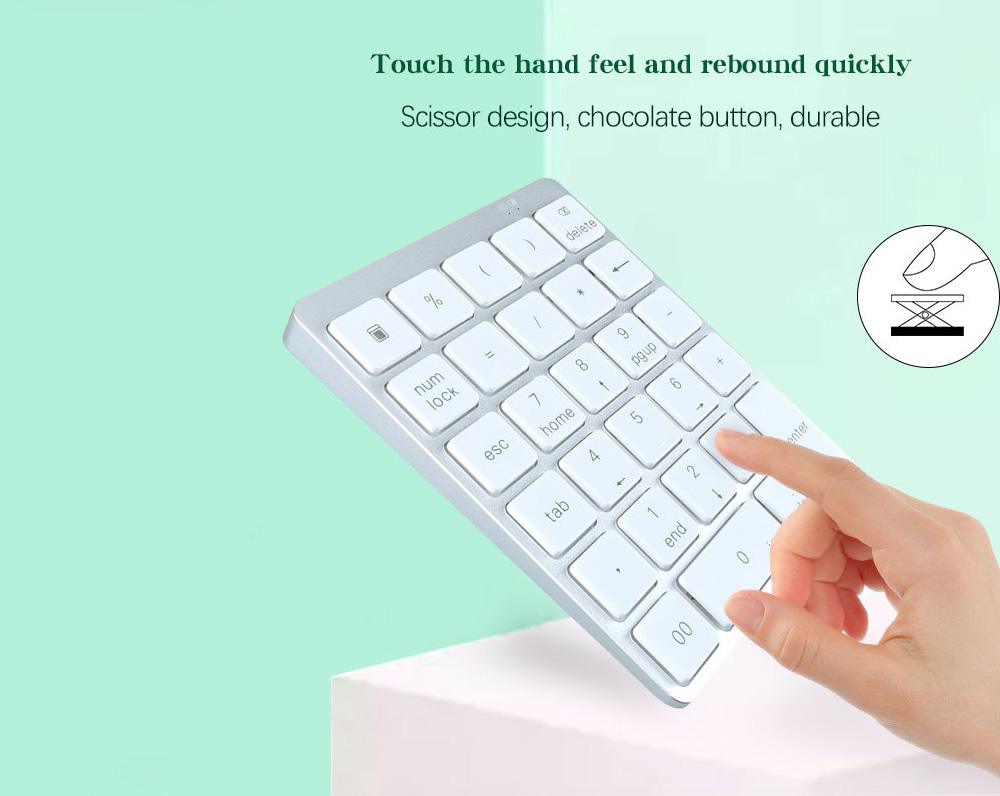N960 Wireless 28-key Numeric Keypad Office Aluminum Bluetooth Wireless Charging Numeric Keypad Slim Mini - Black N960 Wireless 28-key Numeric Keypad Office Aluminum Bluetooth Wireless Charging Numeric Keypad Slim Mini - Black