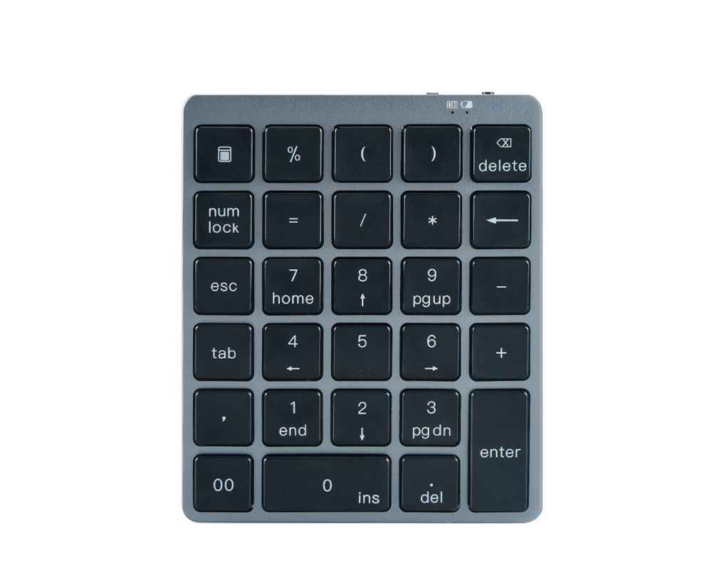 N960 Wireless 28-key Numeric Keypad Office Aluminum Bluetooth Wireless Charging Numeric Keypad Slim Mini - Black N960 Wireless 28-key Numeric Keypad Office Aluminum Bluetooth Wireless Charging Numeric Keypad Slim Mini - Black