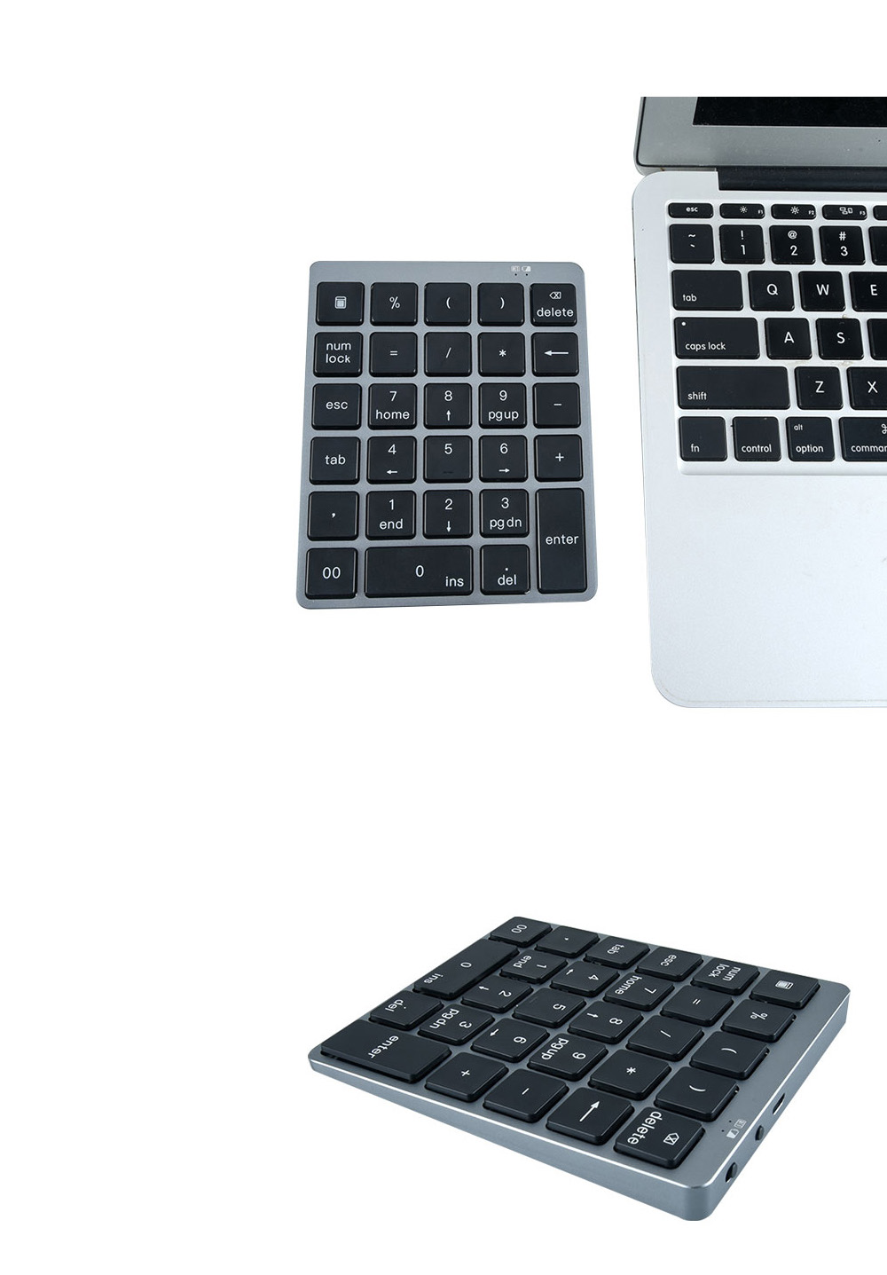 N960 Wireless 28-key Numeric Keypad Office Aluminum Bluetooth Wireless Charging Numeric Keypad Slim Mini - Black N960 Wireless 28-key Numeric Keypad Office Aluminum Bluetooth Wireless Charging Numeric Keypad Slim Mini - Black